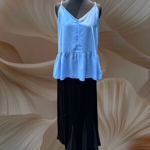 LOFT  Blue Peplum Tank Top – Size M